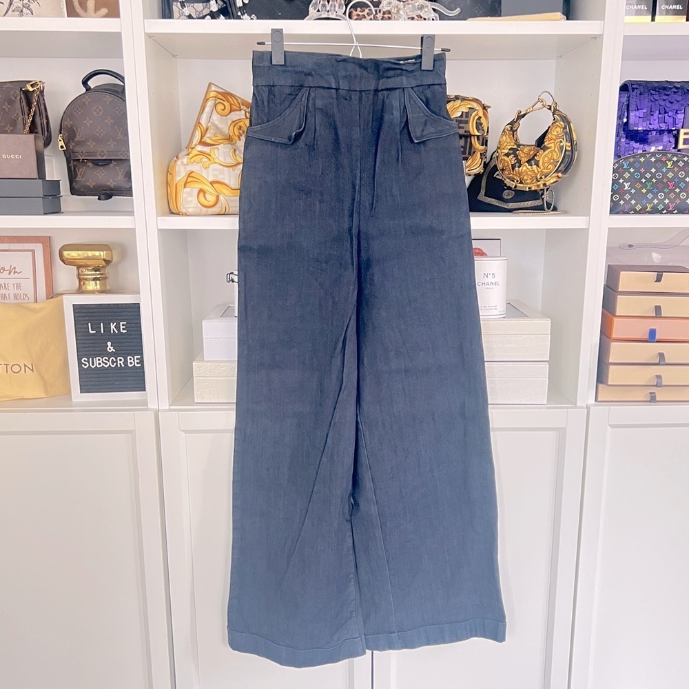 Retro Queen of Hearts Wide Leg High Waisted Jeans